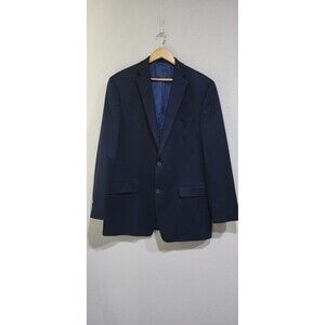 Michael Kors Blazer Jacket Men Size 44 Long Blue 2 Button Classic Designer